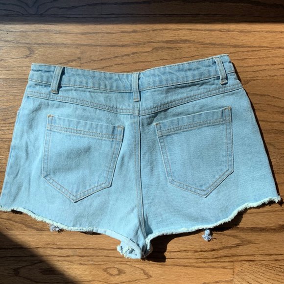 Tie Up Denim Shorts - Picture 4 of 4